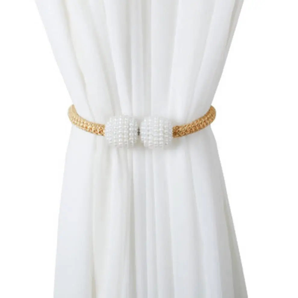 
Curtain Tiebacks spot goods Decorative Pearl Curtain Clip Holders 