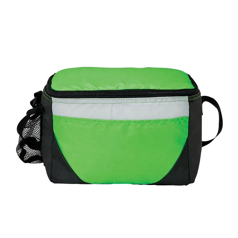 Promotional 6-Can Capacity Cheap 210D Lightweight Student Insulated Thermal Cooler Bag