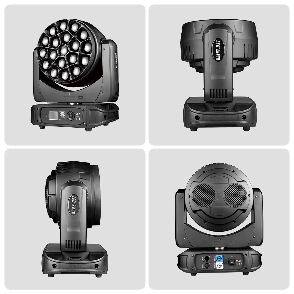 HAWKEYE 19x40W RGBW 4in1 LED moving head light with DMX control bee eye beam moving lights for stage disco party dj club using