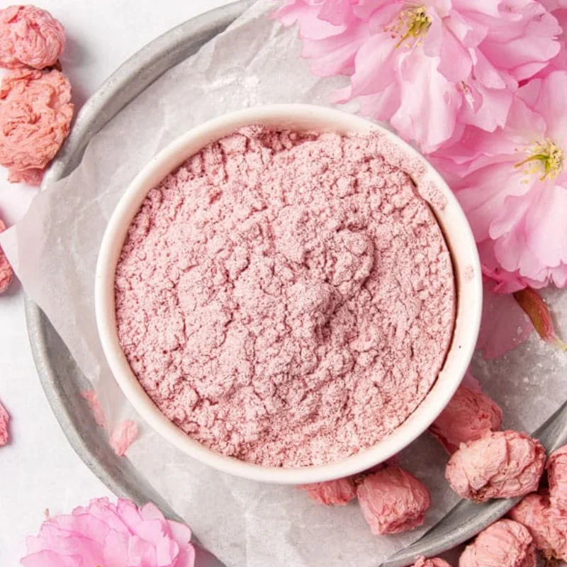 Free Sample 100% Nature Organic Sakura Cherry Blossom Extract Powder 10:1 Cosmetics Water Soluble Sakura Powder