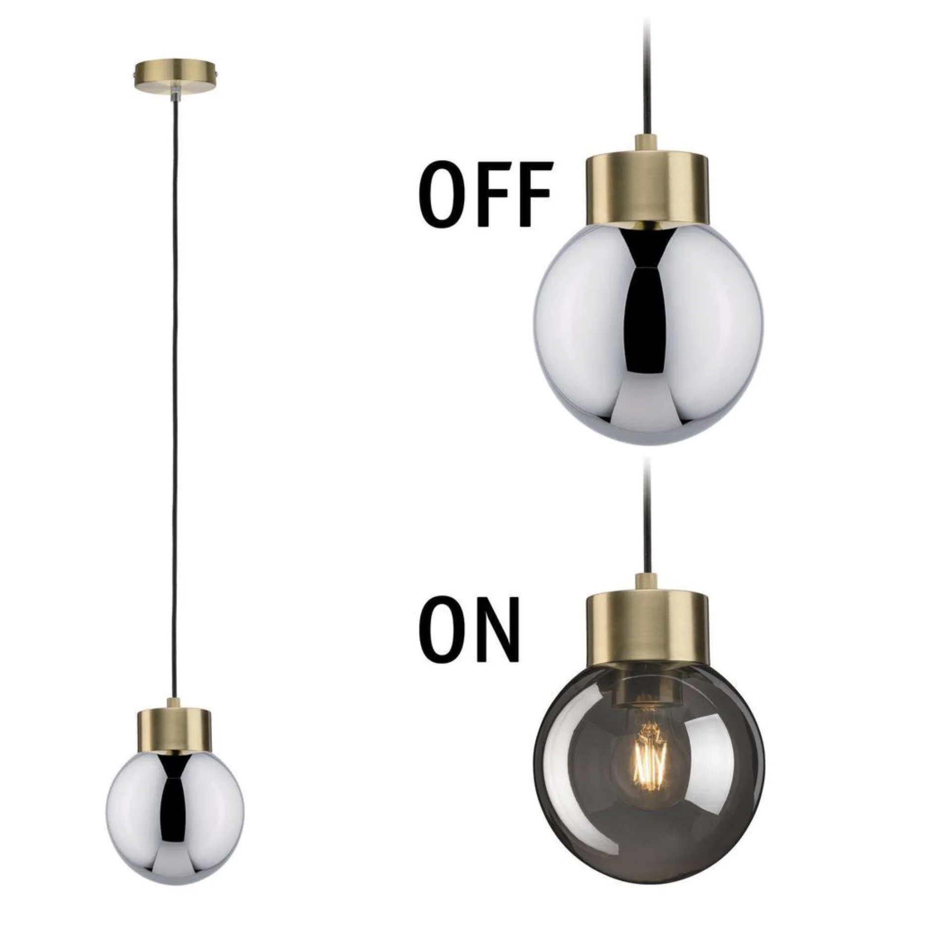 
EEA Hanging Nordic Kitchen Dinning Ball Globe Glass Pendant Light Modern 