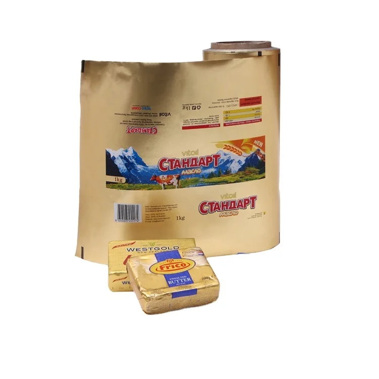 Custom design  aluminium foil composited paper  butter paper Margarine wrapping paper with Pe coating