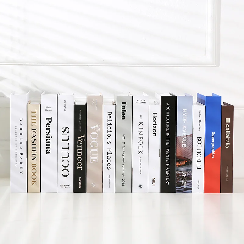 Wholesale Book Shaped Box High Quality Decoration Coffee Table Book Art Paper Low Quantity Decorate Fake Book