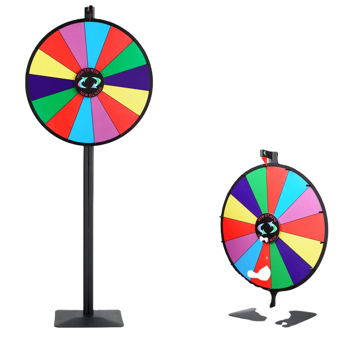 Высококачественное настольное вращающееся призовое колесо, напольная стойка для удачи