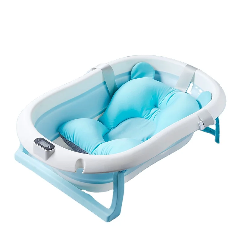 high quality collapsible baby bath tub bathtub with Thermometer