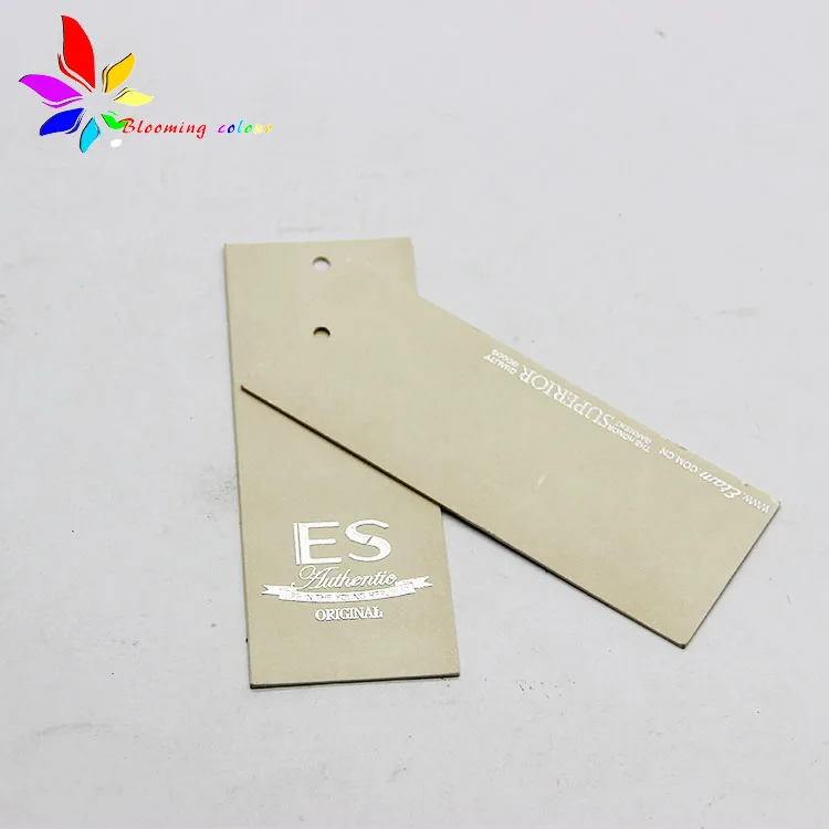 Customized butterfly shape printing brand name logo wigs cloth paper hang tag