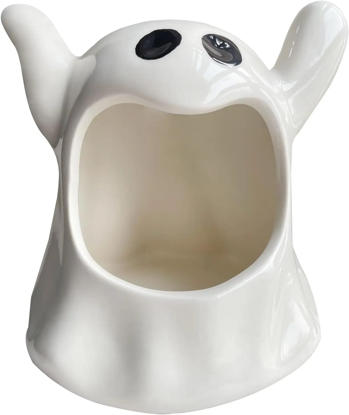Ghost Shape Ceramic Candy Dish Halloween Candy Bowl Ceramic Ghost Jewelry Box Halloween Party Decoration