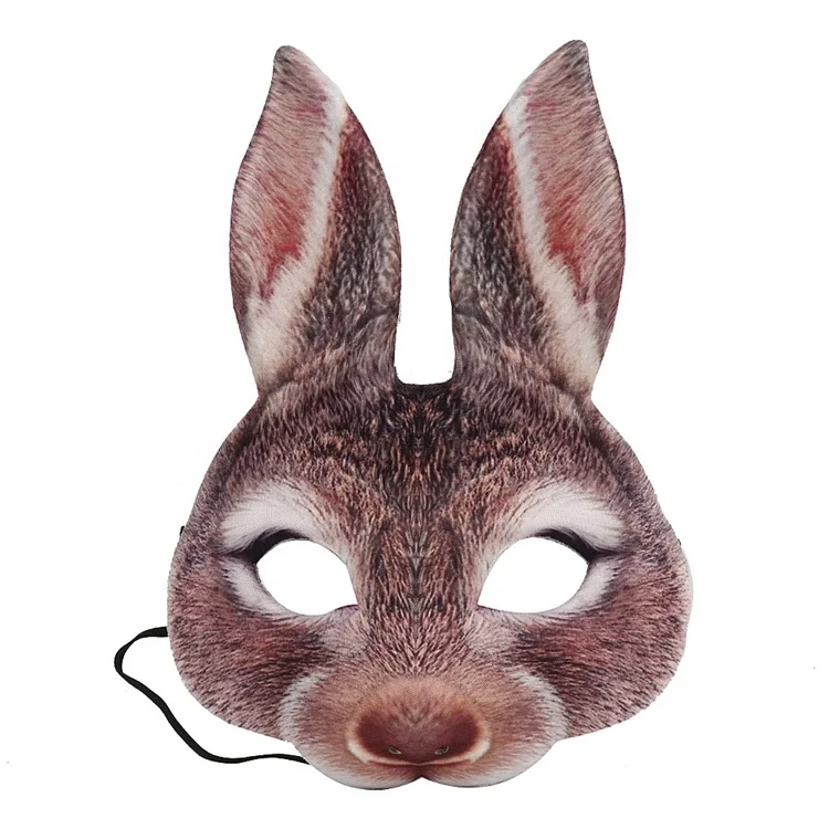 Adult Halloween Animal Head Mask Party Cosplay Masque Carnival Masquerade Accessories Easter party EVA half face rabbit mask