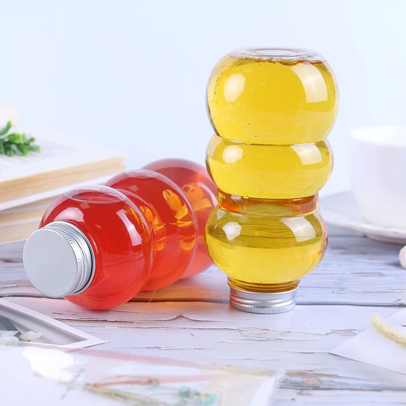 16 унций оптовая продажа 12 Пустые пластиковые бутылки для сока с крышками Многоразовые прозрачные контейнеры напитков упаковки чая и молока
