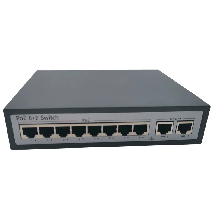 8 Port 96W  POE 10/100Mbps and 2 port10/100Mbps Uplink Ethernet POE Switch