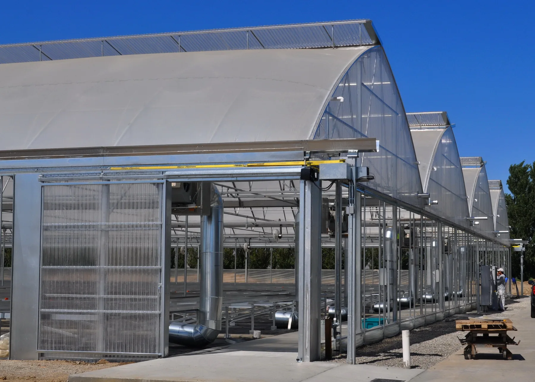 CHOYUEH Agricultural Serrated Greenhouses  For  Plant Growing Cheap Plastic Ventilation