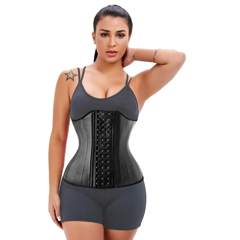 Latex Waist Corsets Waist Trainer Body Shaper 25 Steel Bone Belly Women Shapewear Slimming Sheath Colombian Fajas Modeling Strap
