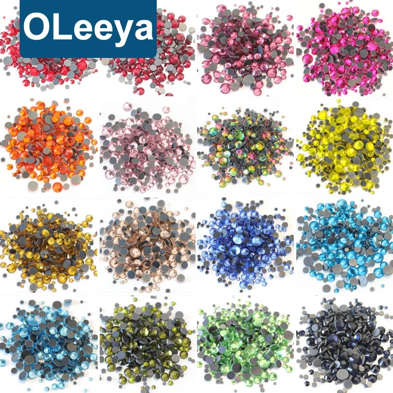 Bulk Package SS6~SS40 Glass DMC Quality Sticker Design ss10 SLV Rhinestones Hotfix