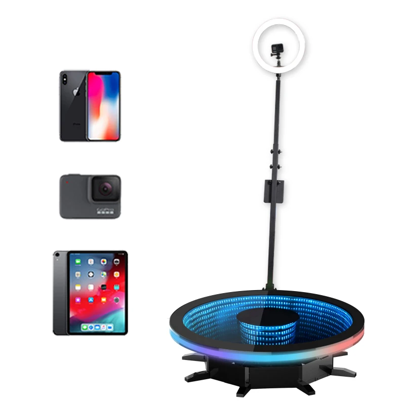 LED зеркальное стекло 360 градусов видео Photo Booth интеллигентая (ый) Пульт дистанционного управления RGB свет замедленной съемки