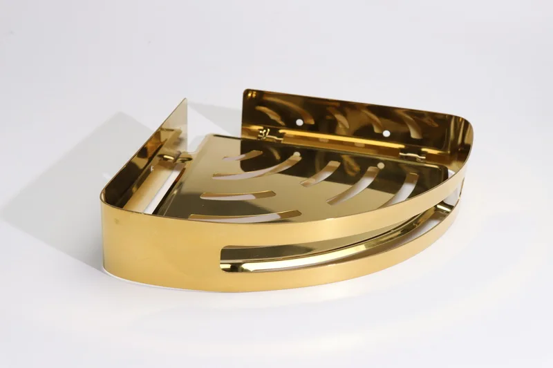 WEKIS Bathroom Extendable 3 Tier Organizer Adhesive Storage Racks Stainless Wall Mounted Shower Caddy Corner Shelf