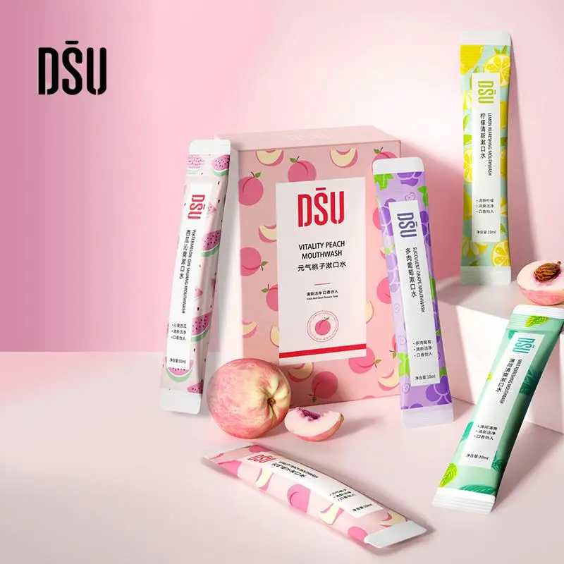 Частная этикетка DSU дорожный размер 10 мл рот органический фруктовый аромат для зубов Отбеливание полоскания рта