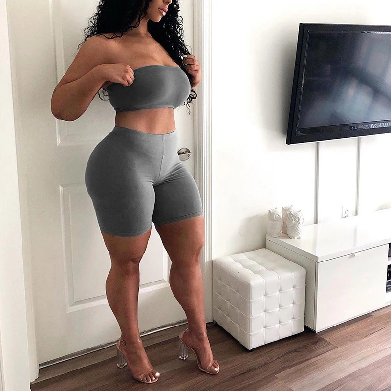 
Summer 2 2020 Piece Matching Sets Women O Neck Short Sleeve Crop Top+Full Length Wide Leg Pant Casual Solid Two Pieces Outfits 