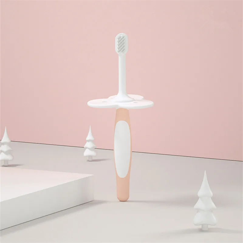 Double sides infant tooth brush BPA free toddler teeth brush with anti choke guard