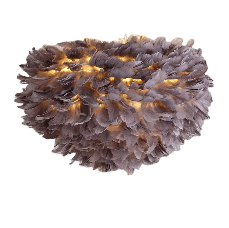 
woman ultra light 90 down 10 feather jacket feather 3d light feather print ceiling light 