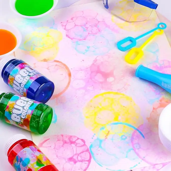 Crafts for Girls, Bubble Drawing Kit, DIY Art and Painting Supplies, Birthday Easter Basket Stuffers Valentine Gifts for Kids