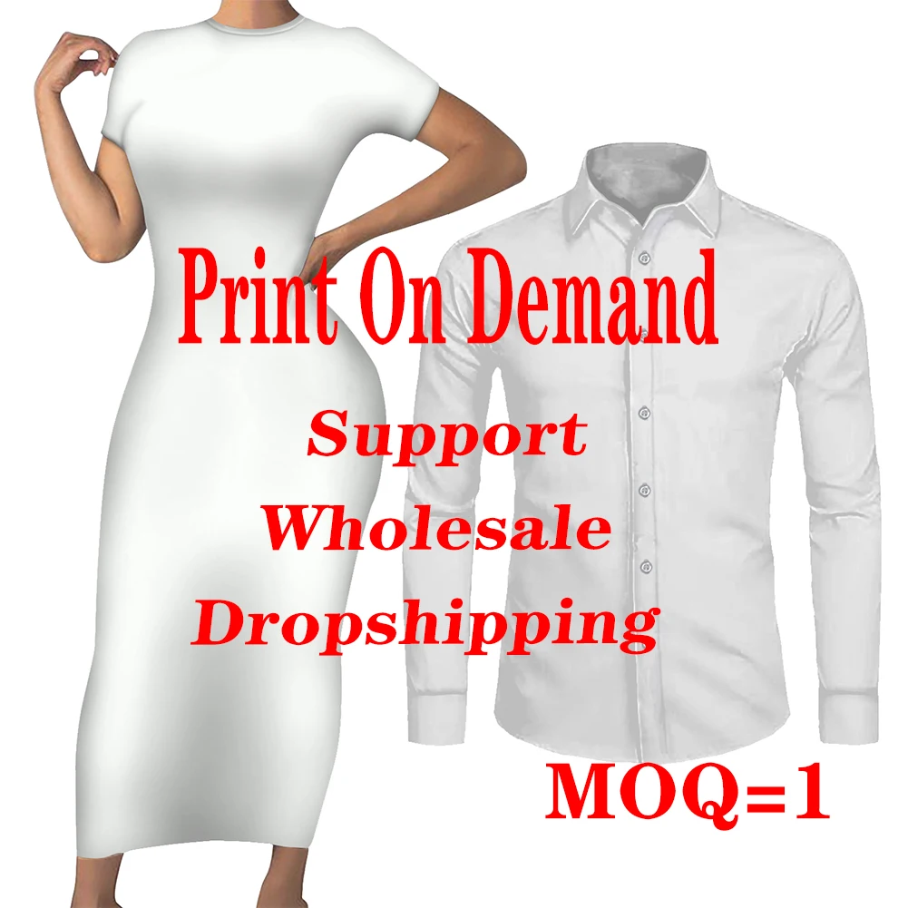 Tropical Palm Print Long Bandage Dress Straight Fit Casual Women Short Sleeve Tight Summer Dresses Polynesian Couple Clothes Set