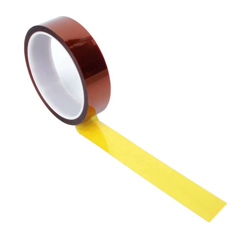 4- Amber Color Kaptons PET Polyester Film with Silicone Glue Self Adhesive Epoxy Resin Powder Coating Anodizing Masking Tape
