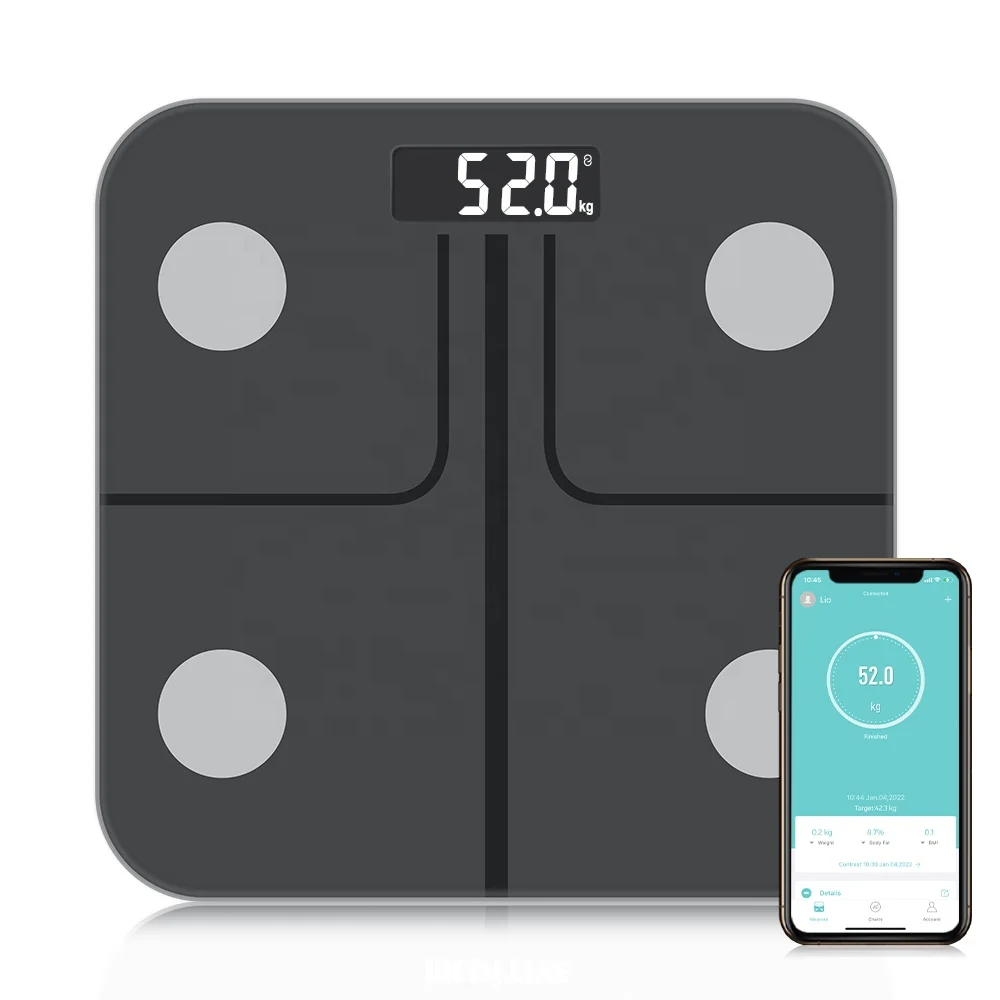 Custom 180kg 400lb Digital Electronic Smart Scale Bathroom Body Weight Composition Monitor Health Analyzer Sensor Technology