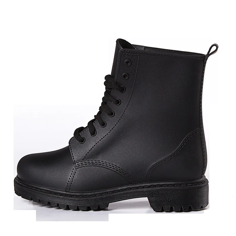 
Fashion non-slip low-tube rain boots thick wear-resistant woman Martin water shoes frosted rubber shoes explosive rain boots 