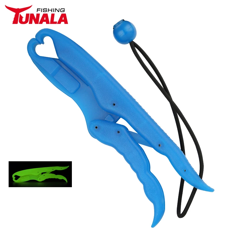 Fish Gripper Saltwater Plastic Catfish Grabber Gripper Tool Fish Grips with Lanyard