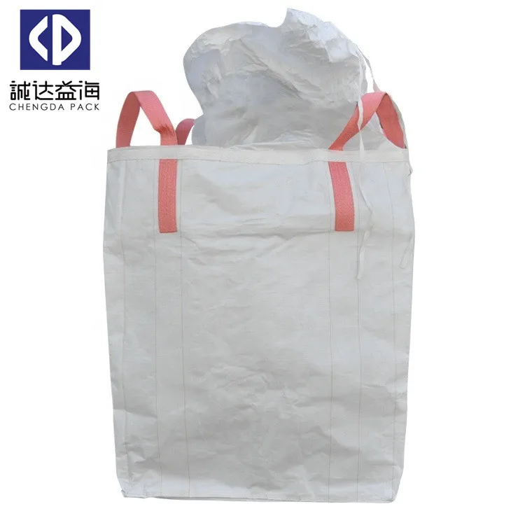 Custom 1 Ton Filling Spout PP Jumbo Bag 1000kg 90*90*90cm FIBC Big Bag Packing Fertilizer Feed Agriculture