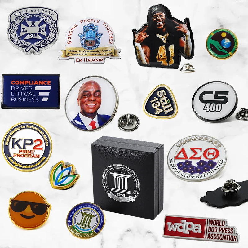 No Minimum Design Your Own Enamel Pins 2d 3D Zinc Alloy Metal Brooch Pin Factory Custom Lapel Pin Badge for Suit Men