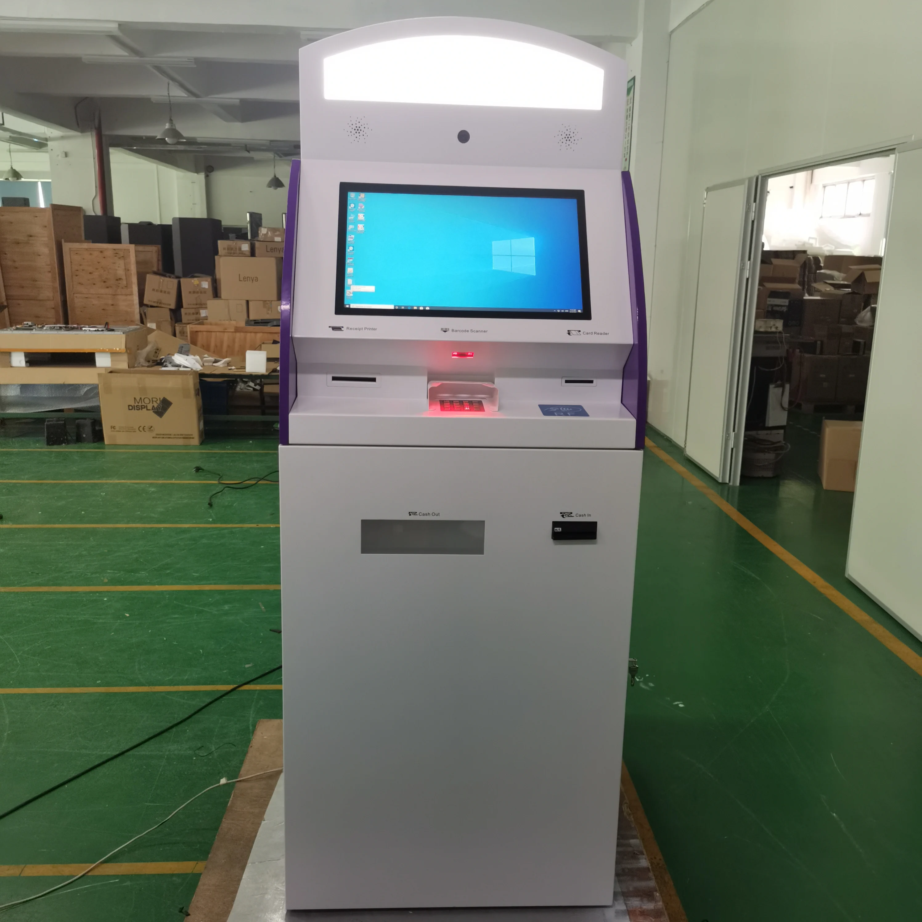 2 way cash in cash out touch screen self service foreign currency exchange kiosk