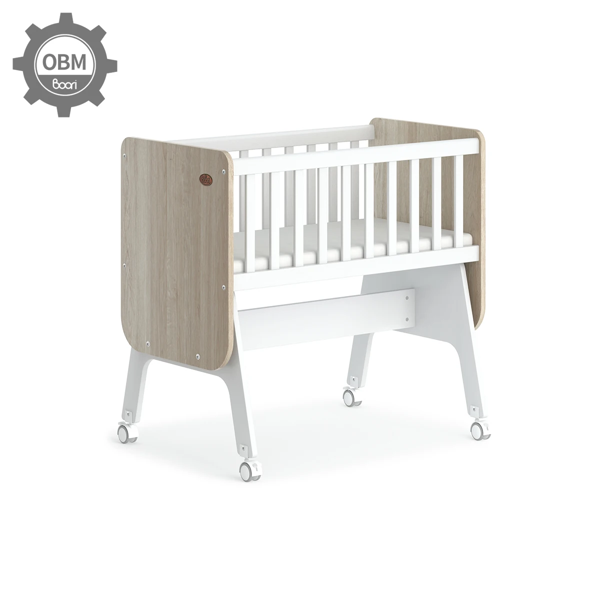 Колыбель-качалка для сна от производителя OBM, Сосновая древесина, белый дуб, детская колыбель-качалка, деревянная детская мебель