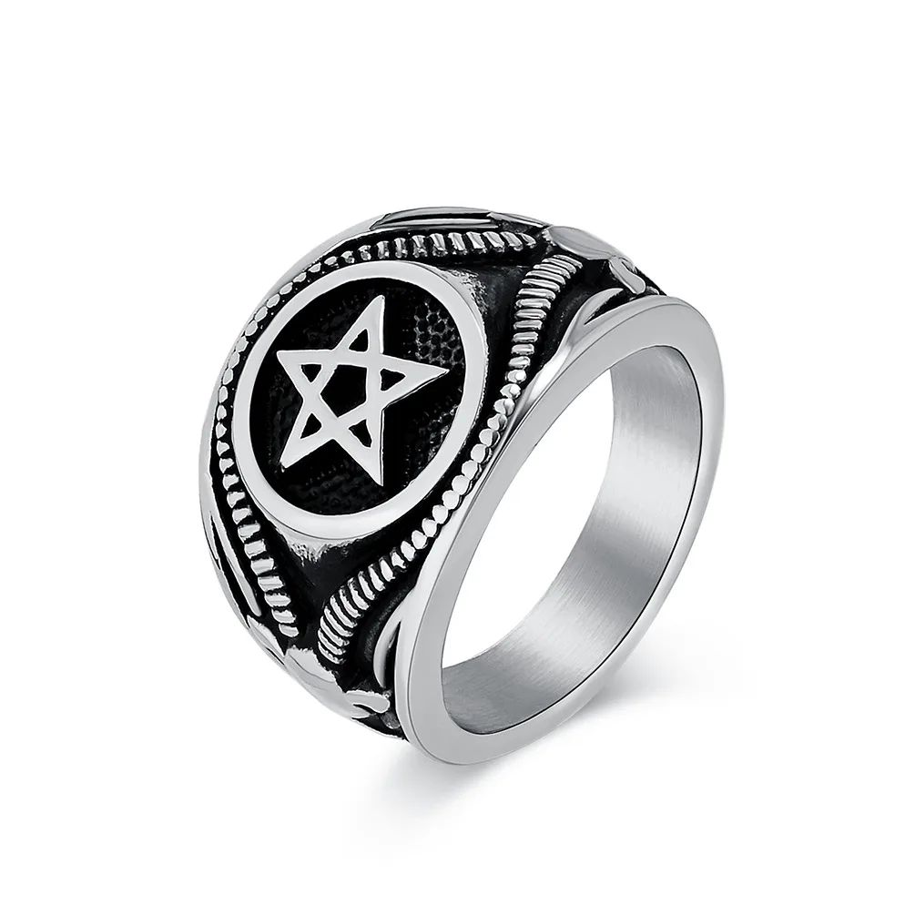 Hip Hop Jewelry Custom Stainless Steel Ring 3 Kinds Of Dark Wind Hell Wind Ring Stainless Steel Ring Wholesale