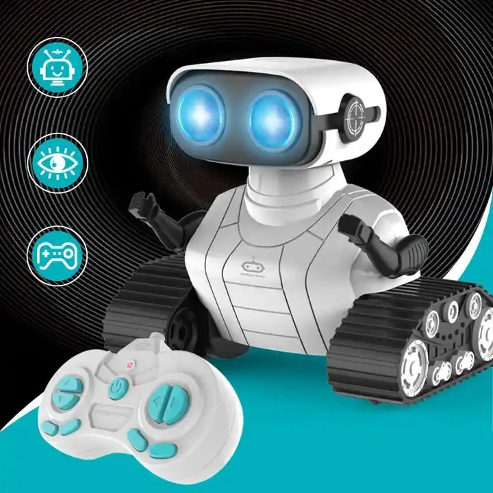 New Latest KFPLAN RC Robot 2.4GHZ Walk & Dance Music Smart Intelligent Robot With rechargeable Battery LED Eye For Kids Birthday