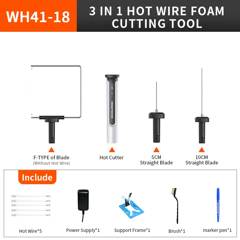 RONGTER WH41-18 Hot Wire Foam Cutting Tools Heated Foam Carving Knife Kit