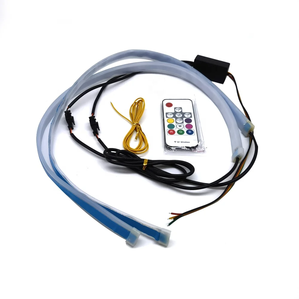 car turn signal light flowing scan daytime running light soft rubber daytime running light