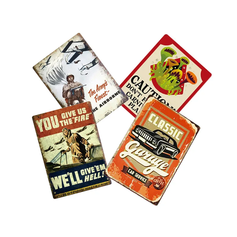 Putuo Decor Customizable Wholesale Beer Tin Sign Personalized Vintage Metal Art Tin Metal Sign