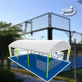 High Quality Club Sports Center supplier Indoor and Outdoor Custom paddle  roof Panoramic Classic Padel Tennis Court with tent