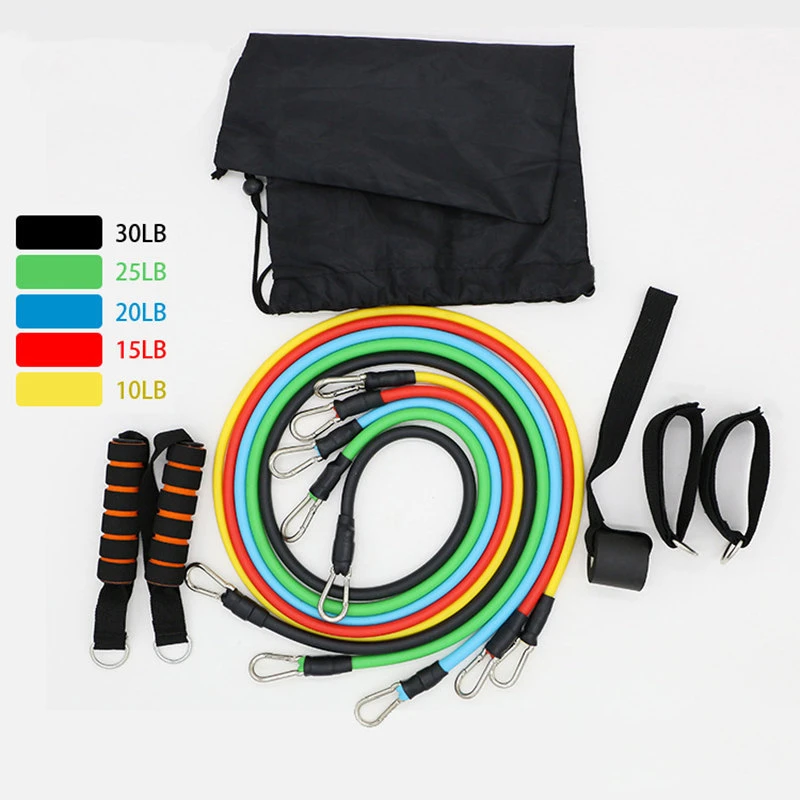 Custom Resistance Bands Training Gym Pull Up Assisted Band Workout Exercise 11 pcs Bands