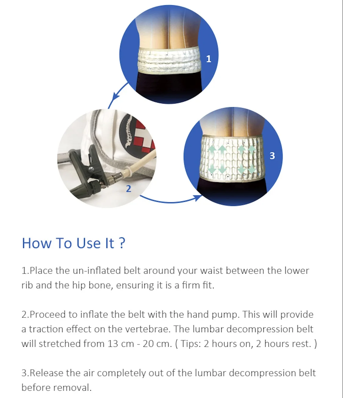 Home Use Health Care Products patent innovative new product as seen on the tv CE approved belt for back pain