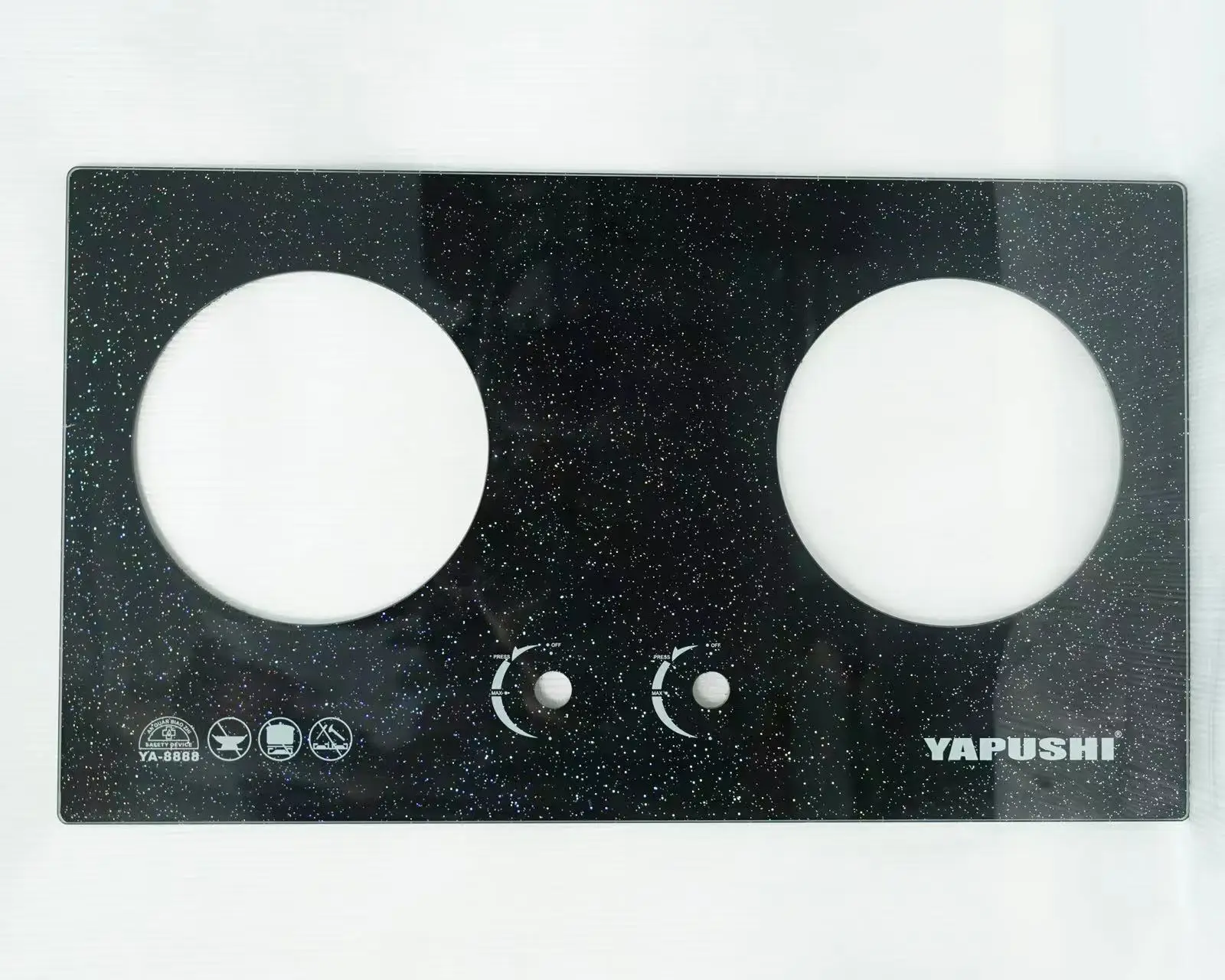 Factory Custom Black White Color Tempered Glass Use For Induction stove, gas cooker, range hood, microwave oven, oven, etc.