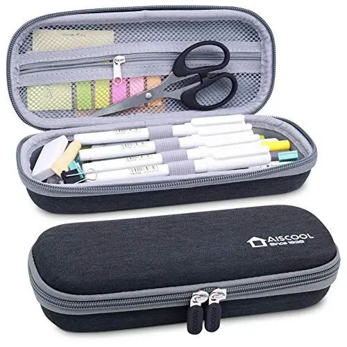 Custom Portable Stationery Storage Box Large Capacity Double-layer Square Student Pencil Case
