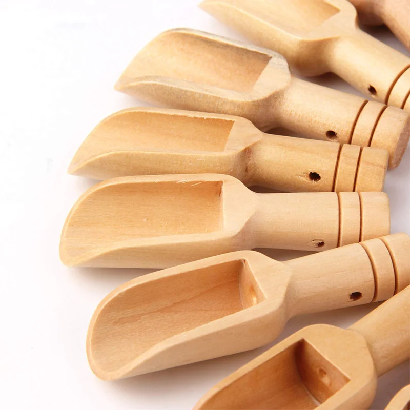 
Wholesale Premium Eco Friendly Natural Biodegradable Beech Bamboo Wooden Measuring Spoons For Salts 