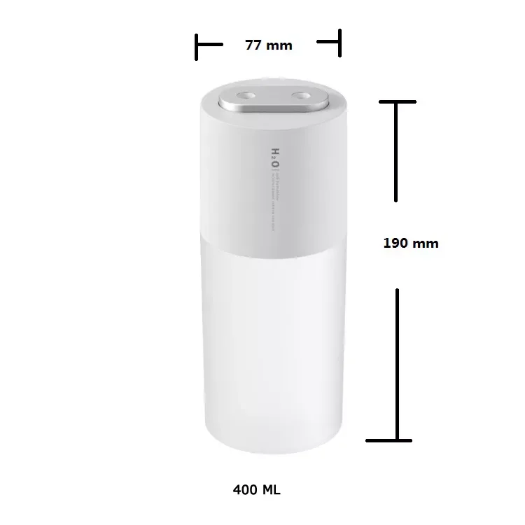 Drop Shipping 400ml Portable Air Humidifier Mini Ultrasonic Atomizer USB Rechargeable Air Humidifiers