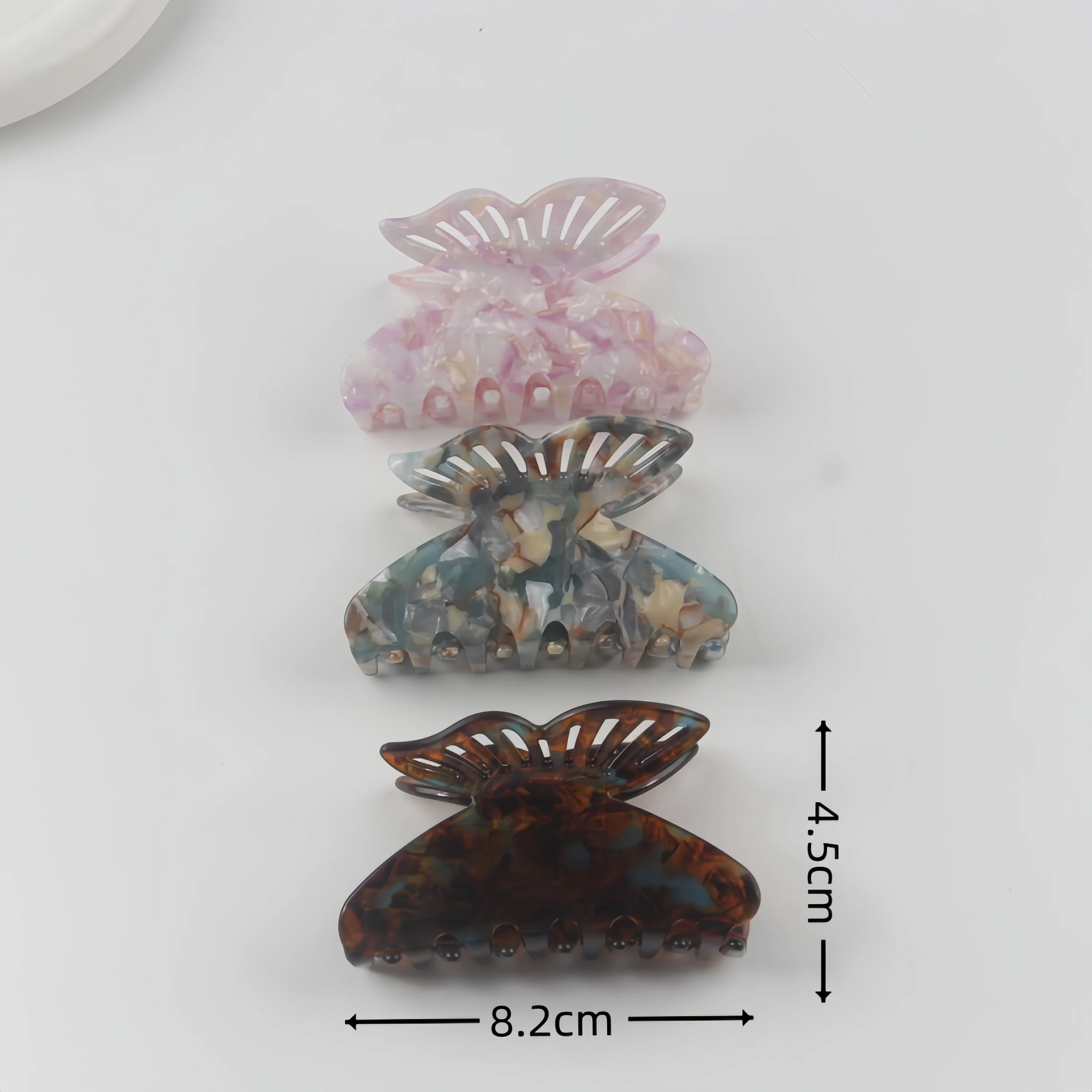 Wholesale Simple Japanese and Korean style New Butterfly Hair Claw clip Elegant Acetate Hair Accessories for Ladies Women Girls