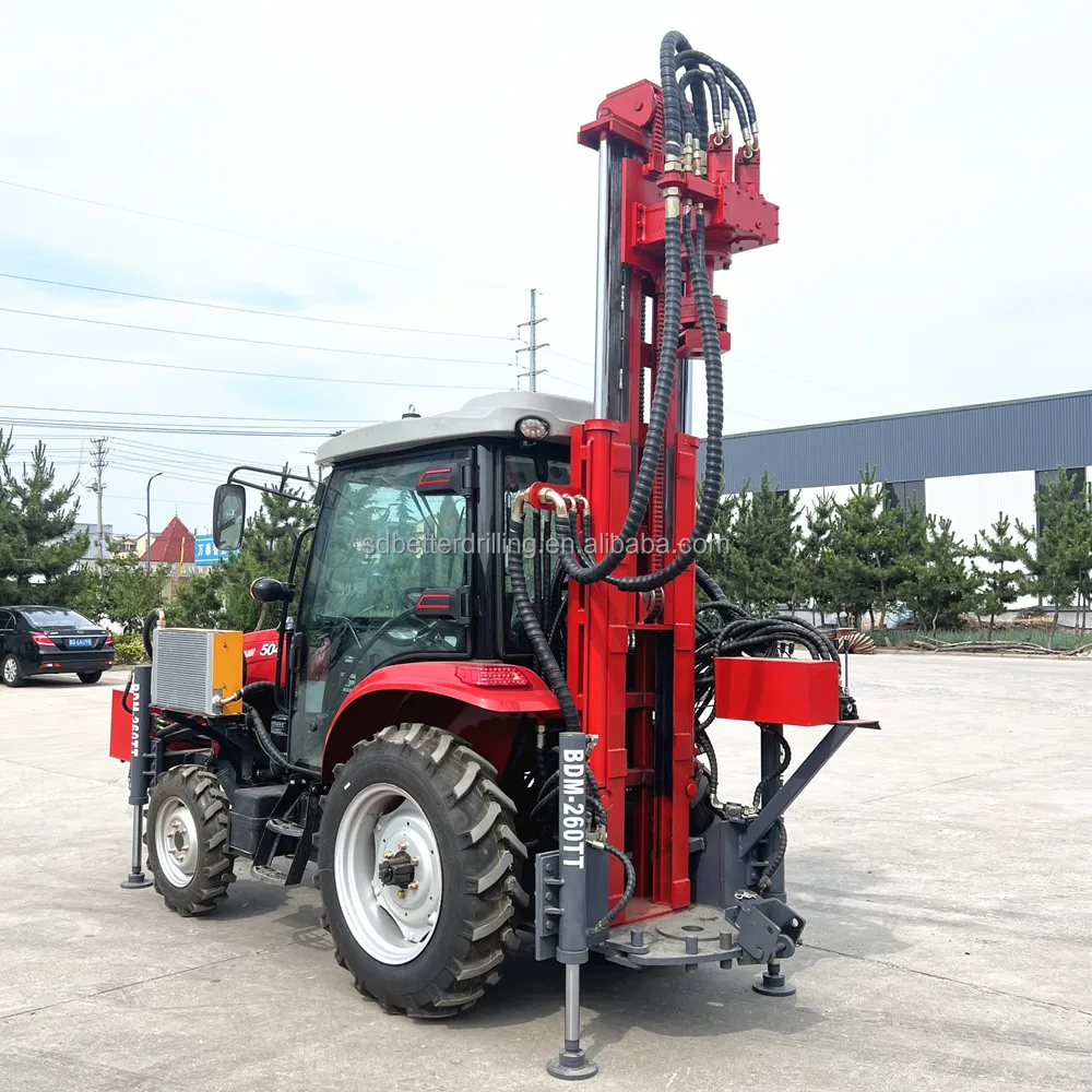Drilling Depth 260 Meter Crawler Pneumatic Rotary Water Well Drilling Rig Machine Prices For Sale