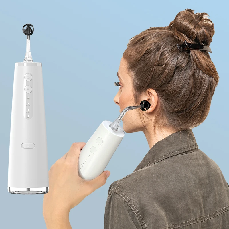 Water Powered Rechargeable Electric Ear Irrigation Flushing System Ear Wax Removal Tool Ear Cleaner for Earwax Buildup