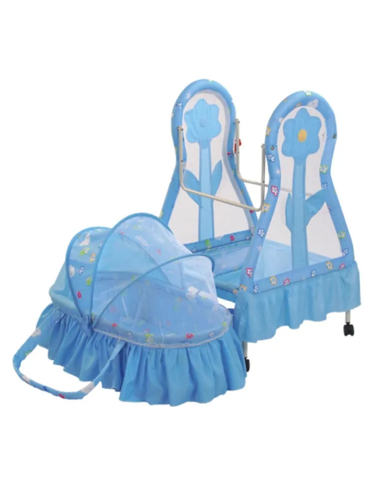 2019 new design small size twins baby swing cot bed baby net bed