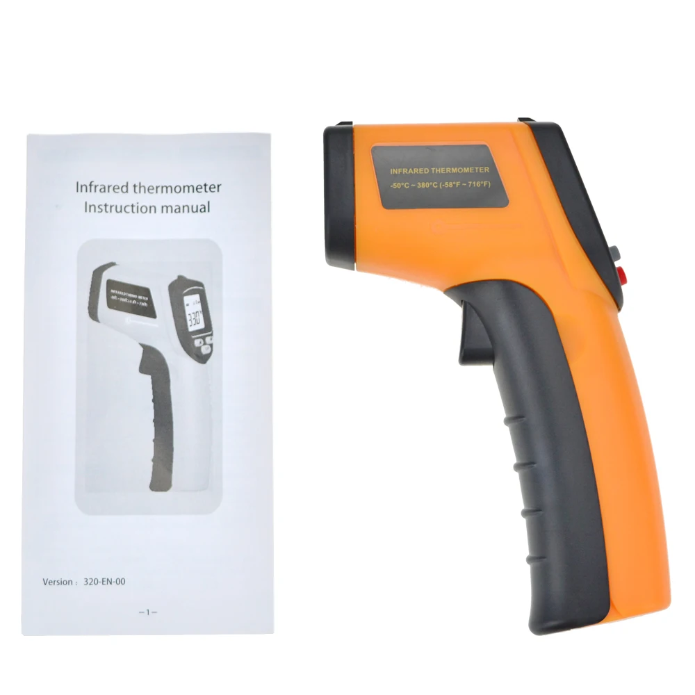 
GM320 Digital Non Contact Laser infrared Oven Thermometer Sensor -50-380 Degree Temperature Pyrometer IR Laser Point Gun Meter 